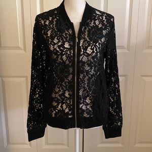 Lace Bomber Jacket